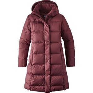Patagonia Down With It Burgundy Down Winter Parka Coat
